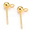 304 Stainless Steel Ball Stud Earring Findings STAS-G099-09G-1