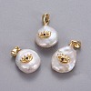 Natural Cultured Freshwater Pearl Pendants KK-L187-08G-1