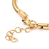 Unisex 304 Stainless Steel Round Snake Chain Bracelets BJEW-H541-02C-G-2
