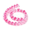 Glass Heart Beads GLAA-D005-01B-4