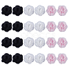 30Pcs 3 Styles 3D Rose Flower Polyester Computerized Embroidered Ornament Accessories FIND-GF0006-03A-1