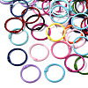 Spray Painted Iron Split Key Rings IFIN-T017-01-1
