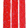 Electroplate Opaque Solid Color Glass Beads Strands EGLA-A044-P2mm-L22-2