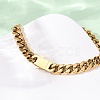304 Stainless Steel Curb Chain Bracelets for Unisex BJEW-K283-01A-G-3