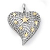 Brass Micro Pave Cubic Zirconia Pendants KK-S510-32GP-03-1