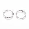 Tarnish Resistant 202 Stainless Steel Huggie Hoop Earrings X-EJEW-F111A-19mm-P-2