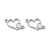 Non-Tarnish 304 Stainless Steel Cabochon Connector Settings STAS-B032-11P-2
