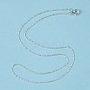 Silver Color Plated Brass Chain Necklaces for Women X-NJEW-D077-S-3