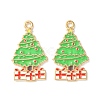 Christmas Alloy Enamel Pendants X-ENAM-D047-17G-07-2