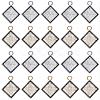 40Pcs 2 Colors Alloy Rhinestone Pendants FIND-SC0020-26-1