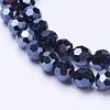 Faceted(32 Facets)(32 Facets) Electroplate Glass Beads Strand X-EGLA-J042-6mm-F01-1