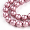 Baking Paint Pearlized Glass Pearl Bead Strands HY-N002-5mm-C01-4