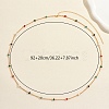 Stainless Steel Enamel Colorful Rondelle Popcorn Chain Long Necklaces for Women OU3594-2