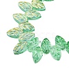 Electroplate Transparent Glass Beads Strands EGLA-N056-03A-11-3