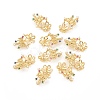 Brass Cubic Zirconia Peg Bails Pendants KK-I698-04G-1
