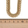 304 Stainless Steel Twisted Chain 3 Layer Necklaces for Women NJEW-A057-02C-G-3