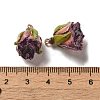 Preserved Rose with Golden Alloy Pendants FIND-M010-01D-3