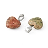 Natural Unakite Pendants G-Q371-15-3