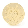 Golden Tone Round Wax Seal Brass Stamp Heads AJEW-Z034-01G-14-2