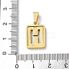 304 Stainless Steel Alphabet Pendants STAS-S152-01G-H-3