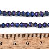 Electroplate Transparent Glass Beads Strands EGLA-A034-T4mm-G10-4