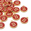 Golden Plated Alloy Enamel Charms X-ENAM-S118-03B-4