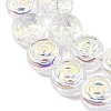 Electroplate Baking Paint Transparent Glass Beads Strands GL-CBA2ED2-05E-3