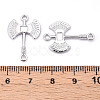 Alloy Double Axe Connector Charms PALLOY-N176-125P-3