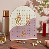 Detachable Arch-shaped Wood Earring Organizer Display Stands EDIS-WH0042-01A-5