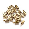 Brass Slide On End Clasp Tubes KK-TAC0003-04C-G-1