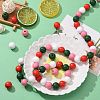 160Pcs 4 Colors Farmhouse Country and Rustic Style Painted Natural Wood Beads WOOD-LS0001-01M-5
