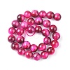 Natural Rose Tiger Eye Beads Strands G-G099-6mm-12-3