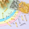 100Pcs 8 Style Iron Brooch Findings IFIN-YW0001-62-5