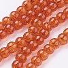 Spray Painted Crackle Glass Beads Strands X-CCG-Q001-6mm-09-1