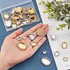 40Pcs 10 Styles Brass Cabochon Connector Setting RB-PH0001-19-6