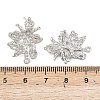 Flower Brass Stud Earring Findings KK-F921-04P-3