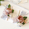 CRASPIRE 2Pcs 2 Style Silk Cloth Imitation Peony Corsage Boutonnieres AJEW-CP0001-59B-6