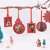 Non Woven Fabric Glitter Photo Frame Card HJEW-GF0001-24-6