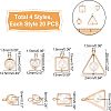 80Pcs 4 Style ABS Plastic Imitation Pearl Pendants PACR-CA0001-11-2
