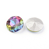 Pointed Back & Back Plated Glass Rhinestone Cabochons RGLA-J012-8mm-001VO-2