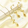 304 Stainless Steel Necklaces & Stud Earring Set for Women SJEW-C007-06G-2