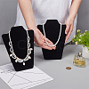 Velvet with Paper Bust Necklace Display Stands NDIS-WH0016-08-3