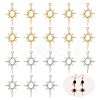 BENECREAT 40Pcs 2 Colors Rack Plating Brass Pendant Cabochon Settings KK-BC0011-24-1