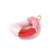 Brass Enamel Pendants KK-E093-03G-D-02-2