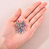 Transparent Spray Painted Glass Charms GLAA-YW0001-12-8