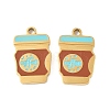 304 Stainless Steel Enamel Charms STAS-R168-01B-G-1