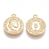 Brass Coin Charms X-KK-T038-76G-1