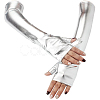 Polyester Long Fingerless Gloves AJEW-WH20018-117A-1