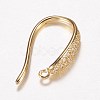 Brass Micro Pave Cubic Zirconia Earring Hooks ZIRC-A008-09G-2