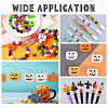 20Pcs 5 Colors Pumpkin Jack-O'-Lantern Halloween Food Grade Eco-Friendly Silicone Beads SIL-AR0001-10-6